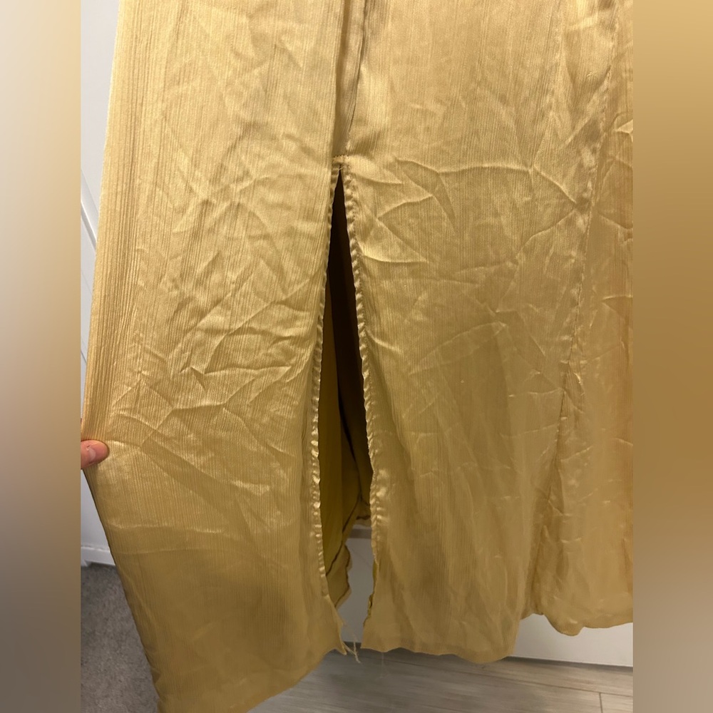 Baltic Born Prague Satin Maxi Dress in Mustard - Picture 5 of 12